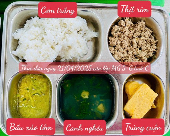 Thực đơn Tuần 4 tháng 4 năm 2025